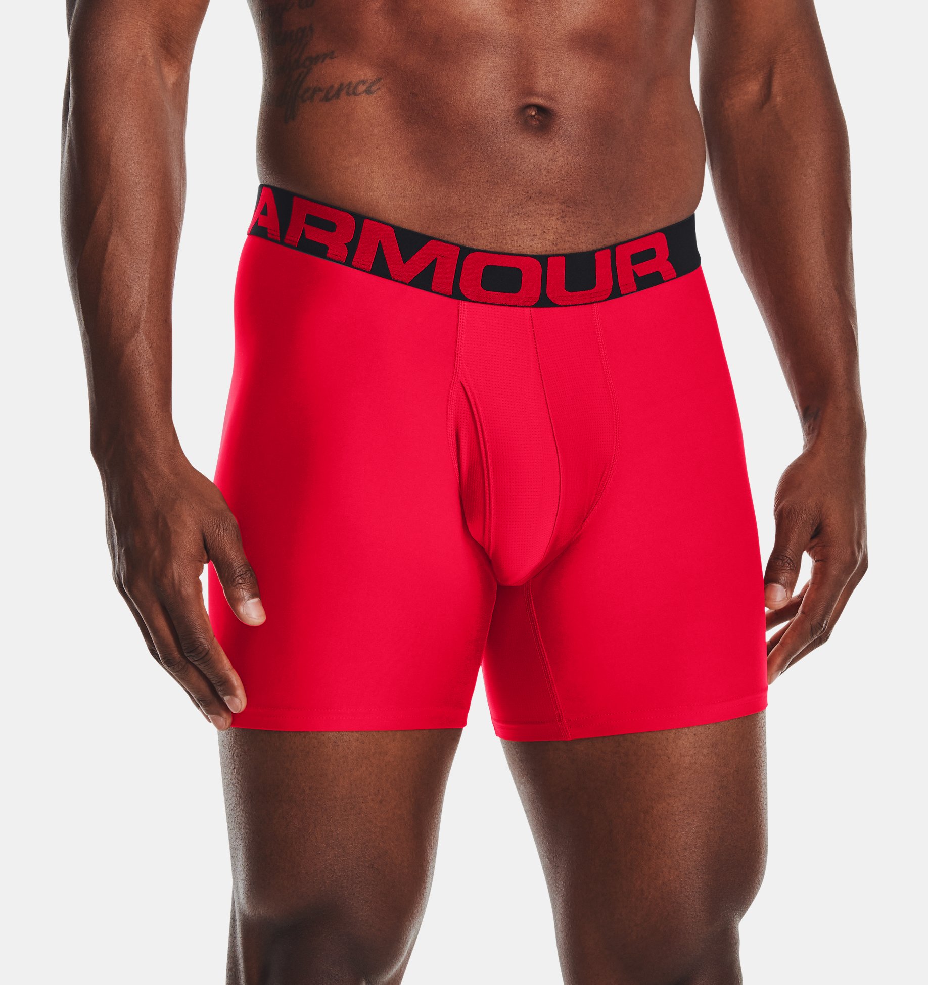 Fast-Drying Mens Underwear Under Armour Mens Tech 6in 2 Pack Mens Boxer Briefs Offering Complete Comfort 